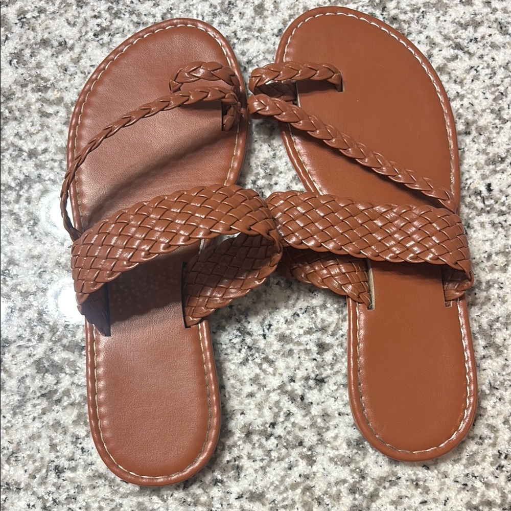 Braided Tan Sandals